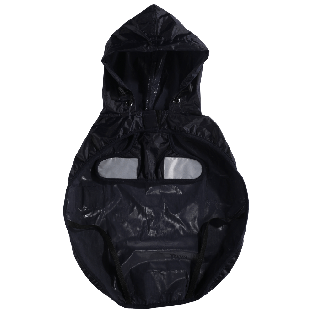 The Drizzle Deflector - Adjustable & Reflective Raincoat for Dogs by Lana Paws  (Navy Blue Solid) image 3