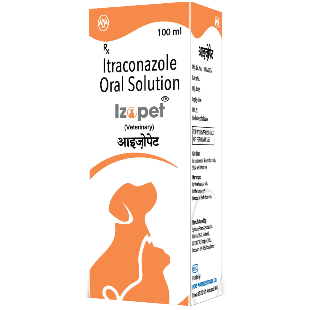 Intas Izopet Itraconazole Syrup for Dogs and Cats (100ml) image 2