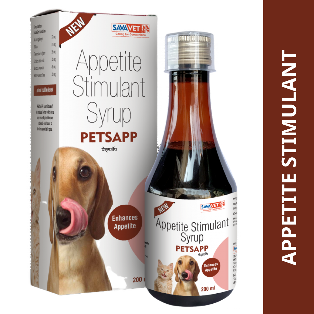 Savavet Petsapp Syrup Appettite Stimulant for Dogs & Cats (200ml) image 1