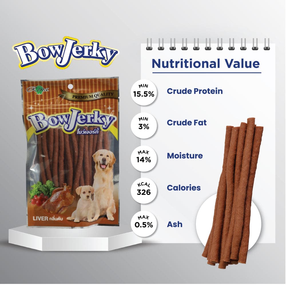 Rena BowJerky Liver Sticks Dog Treats image 3