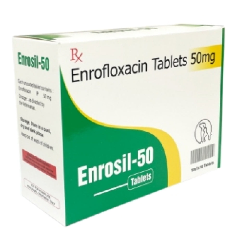 Sihil Enrosil 50mg Tablets (Enrofloxacin) for Dogs and Cats