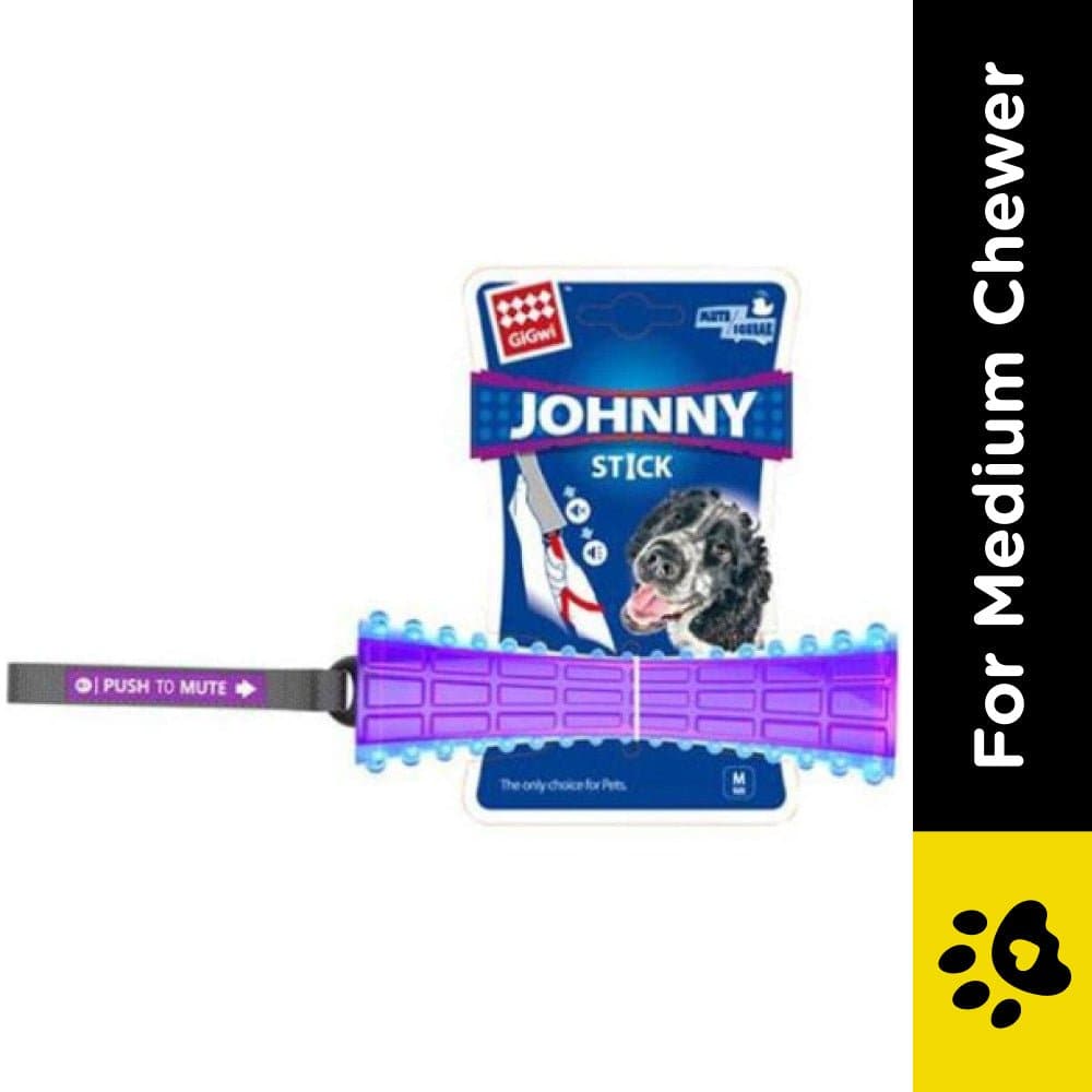 GiGwi Johnny Stick Treats Dispenser TPR Toy for Dogs (Transparent Purple) image 2