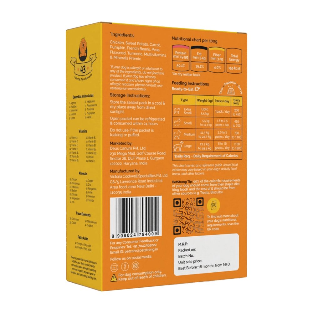 PetStrong Chicken and Pumpkin Grain Free Fresh Food for Dogs image 5