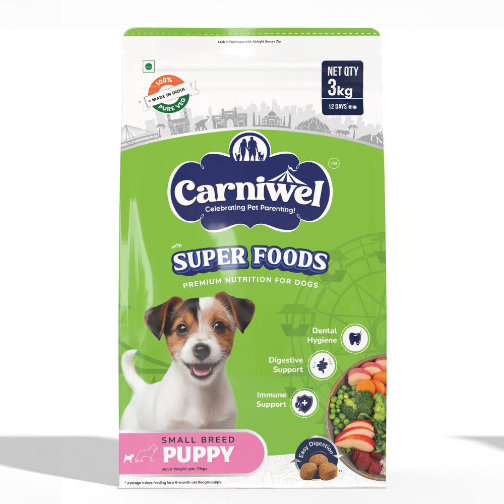 Carniwel Superfoods Veg Kibble Small Breed Puppy Dog Dry Food image 8