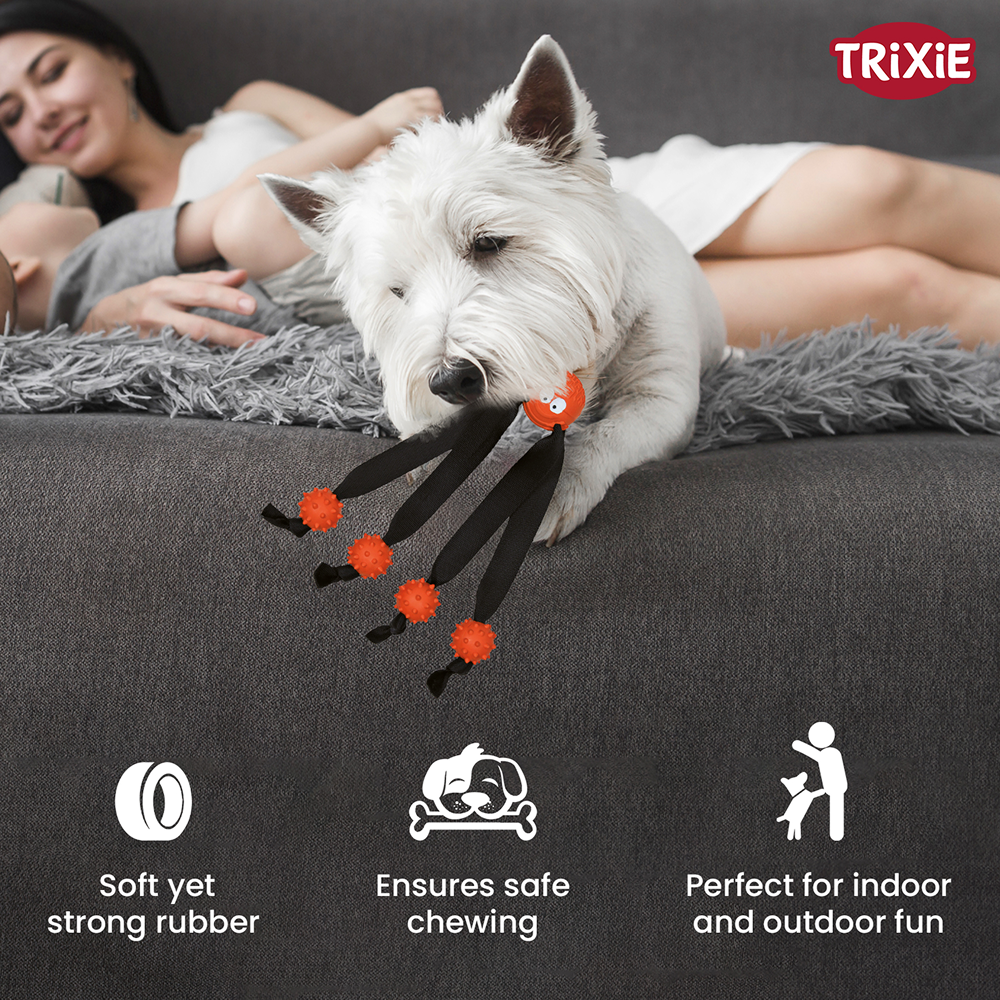 Trixie Ball with Strap Legs for Dogs (Orange) image 3