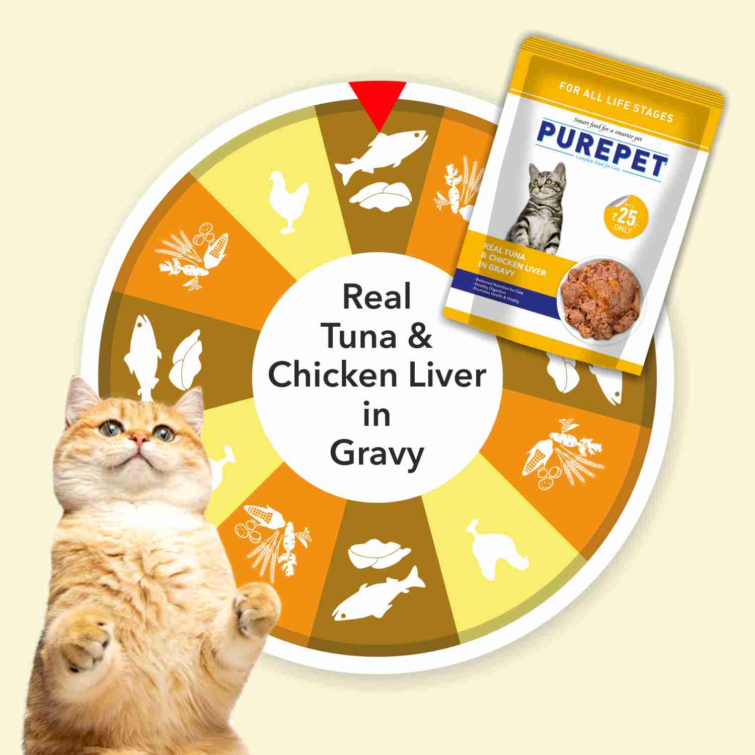 Purepet Real Tuna & Chicken Liver in Gravy Cat Wet Food image 4