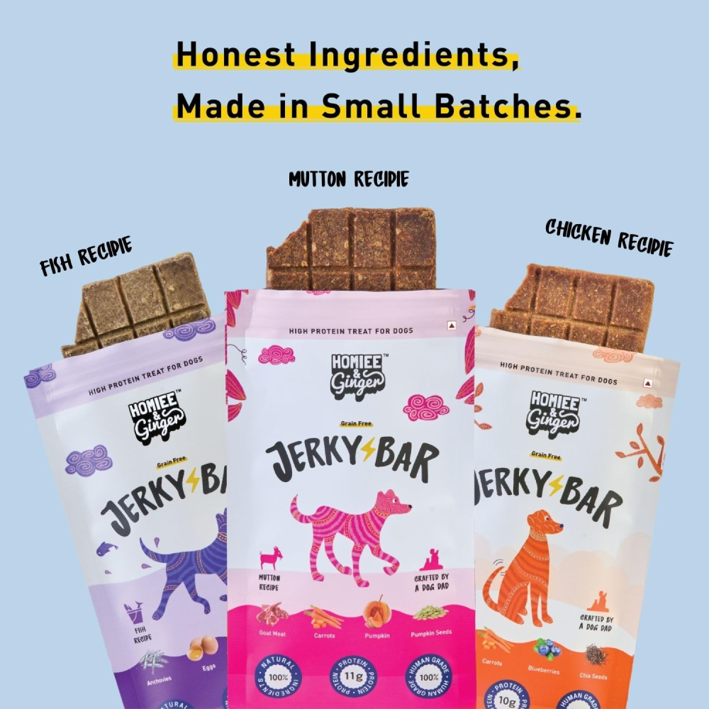 Homiee & Ginger Air Dried Grain Free Mutton Jerky Bar Dog Treats image 7