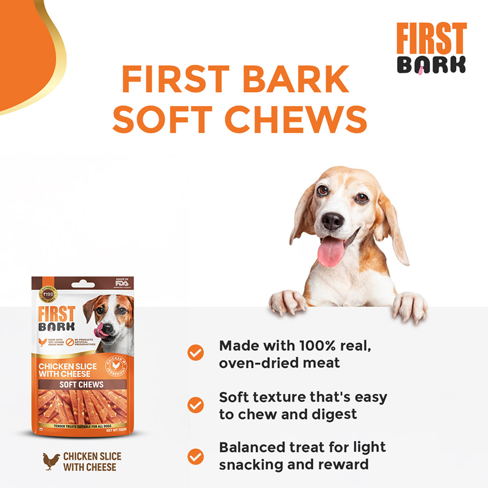 First Bark Chicken Slice with Cheese Jerky Dog Treat image 5