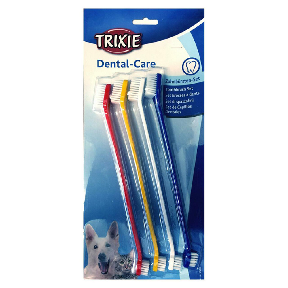 Trixie Toothbrush for Dogs and Cats (Set of 4) image 2