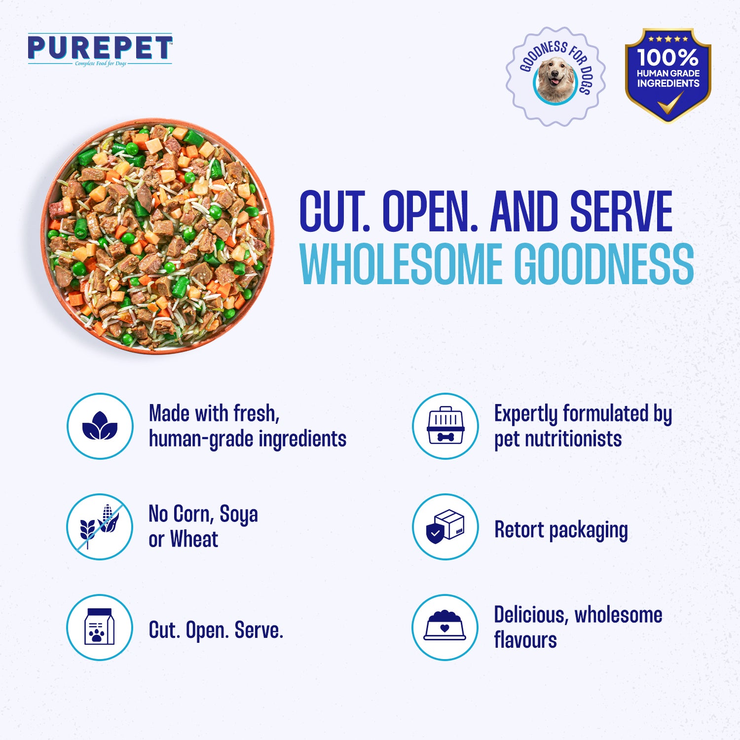Purepet Chicken and Vegetable Biryani Fresh Food For Dogs image 4