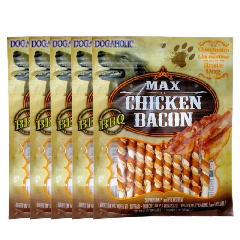 Dogaholic Max Barbeque Chicken Bacon Sticks Dog Treats image 5