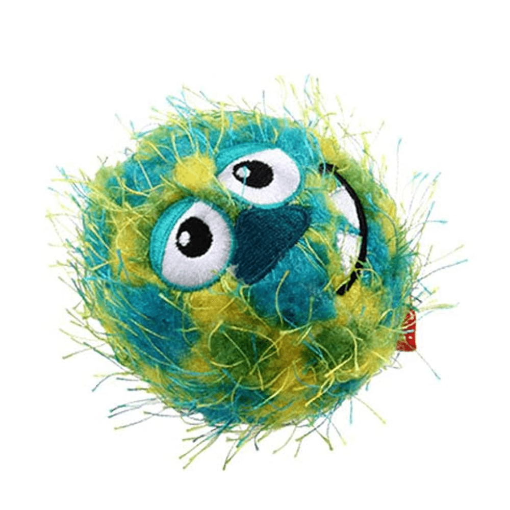 GiGwi Crazy Ball with Foam Rubber Ball and Squeaker Toy for Dogs (Green/Blue) image 6