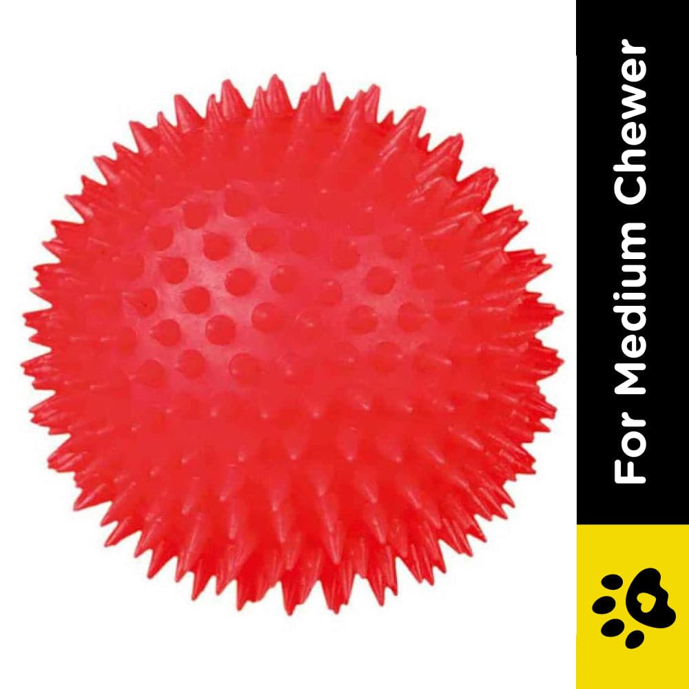 Trixie Hedgehog Ball Vinyl Toy for Dogs (Red) image 2