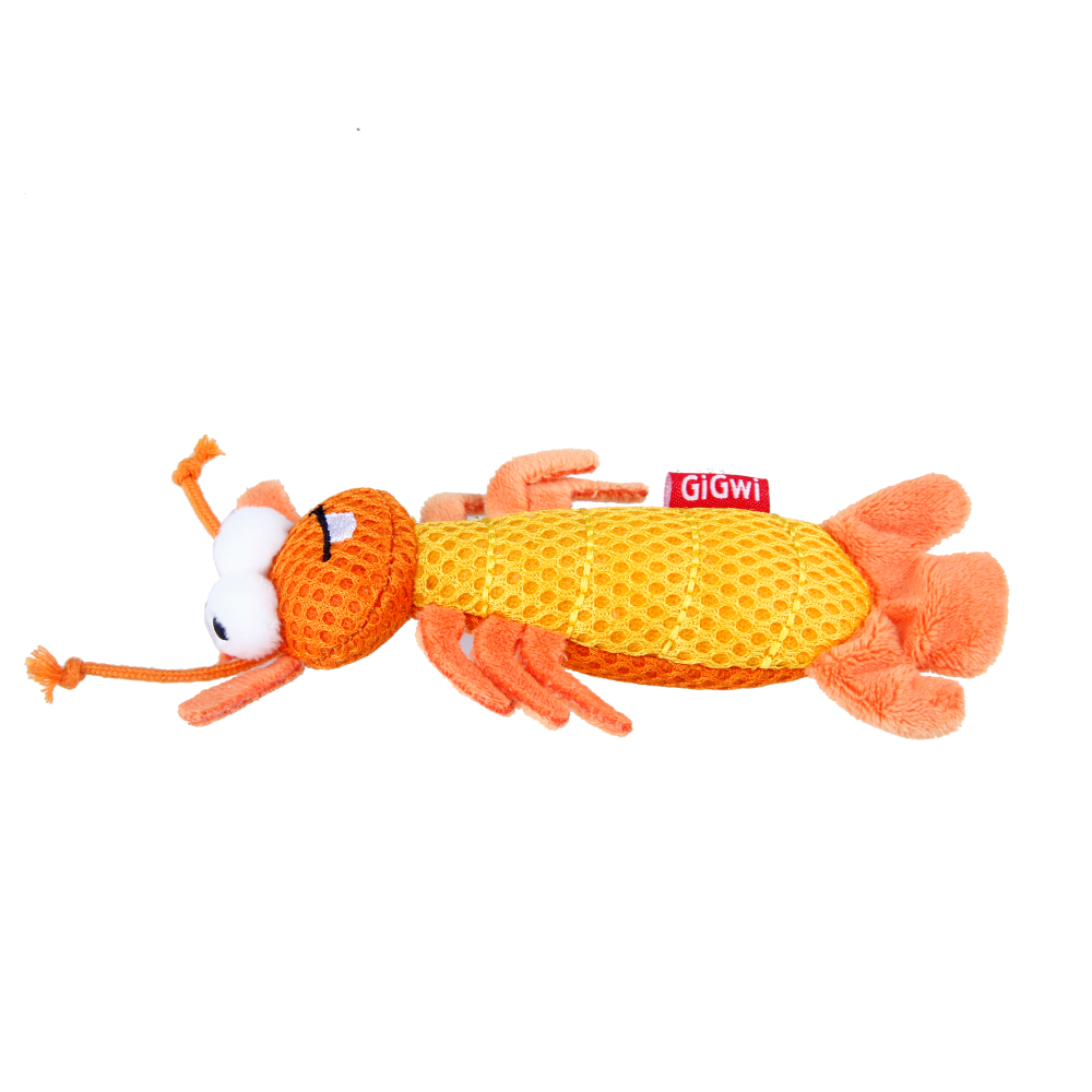 GiGwi Dental Mesh Shrimp Toy for Cats (Orange) image 4