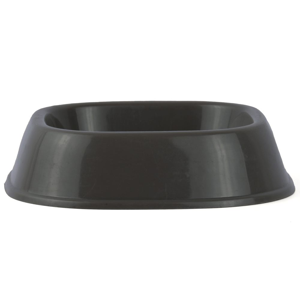 M Pets Plastic Single Bowl for Cats (Grey)