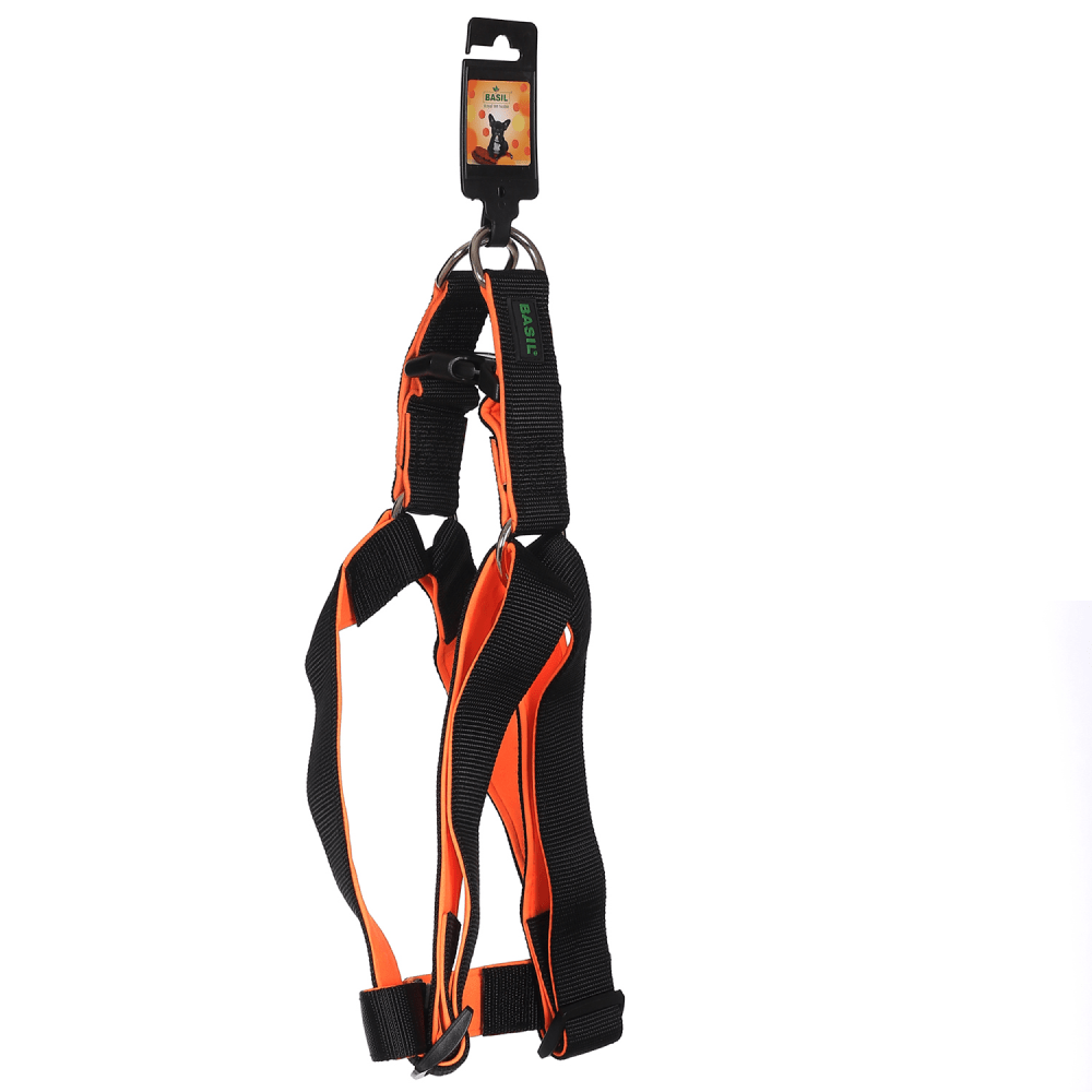 Basil Nylon Padded Adjustable Harness, Nylon Padded Leash and Padded Collar for Dogs Combo (Black) - S image 3