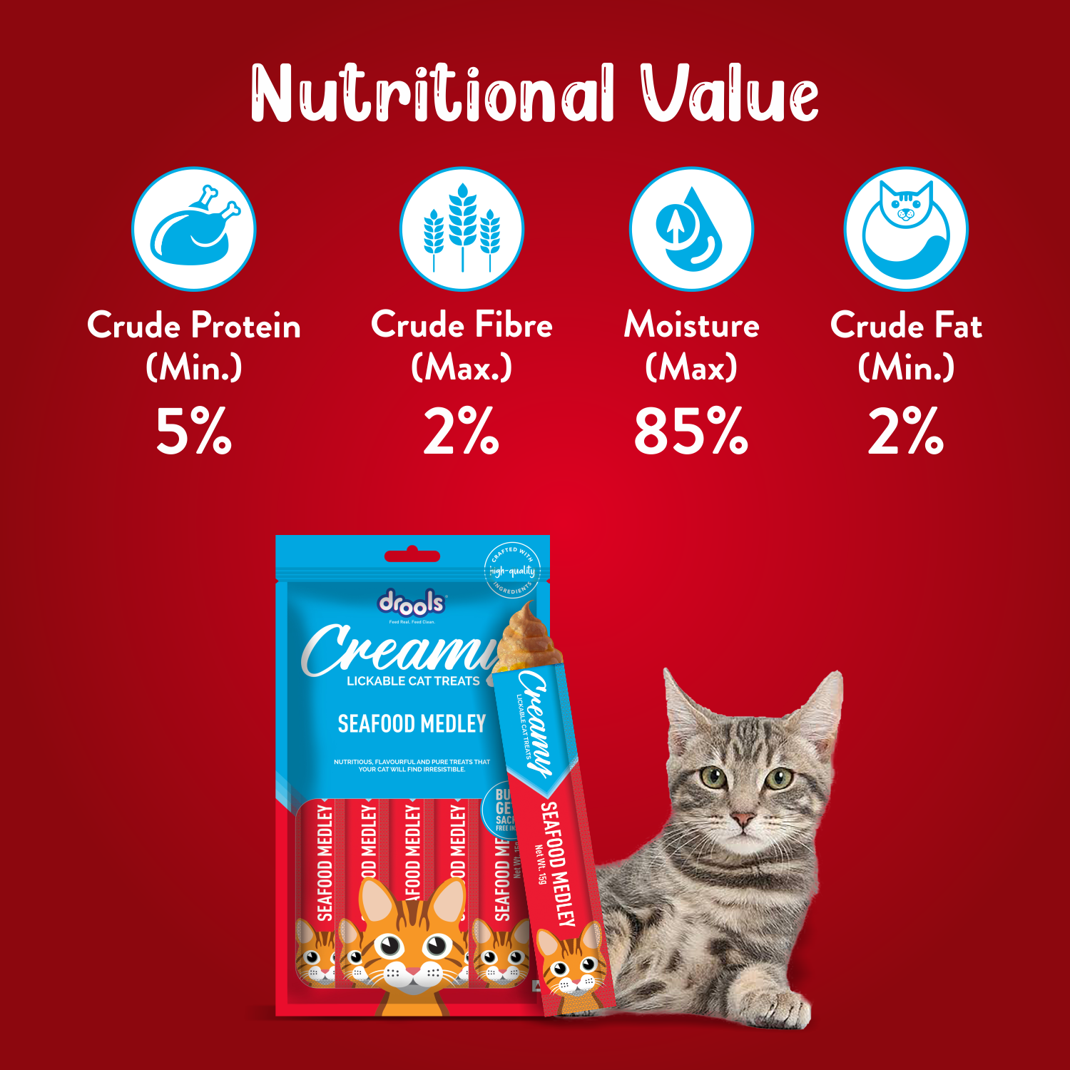 Drools Seafood Medley Creamy Cat Treats image 4