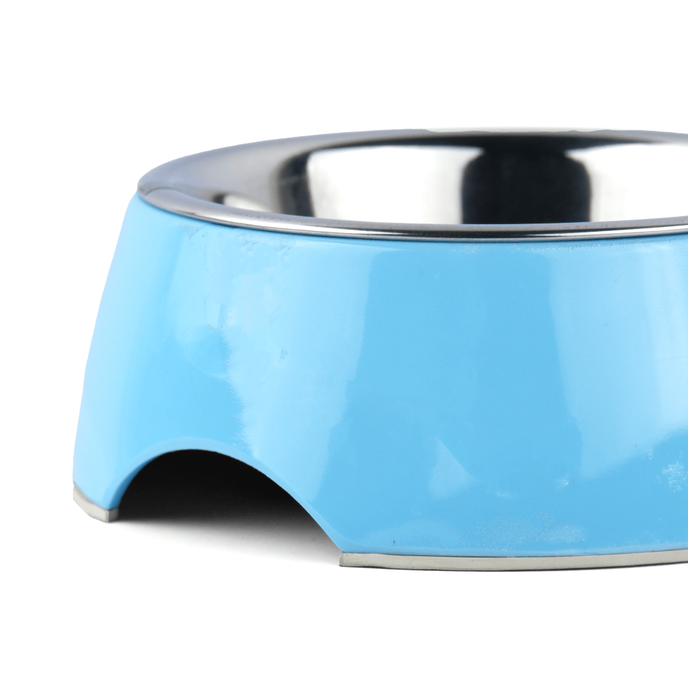 Basil Solid Color Melamine Bowl for Dogs and Cats (Blue) image 2