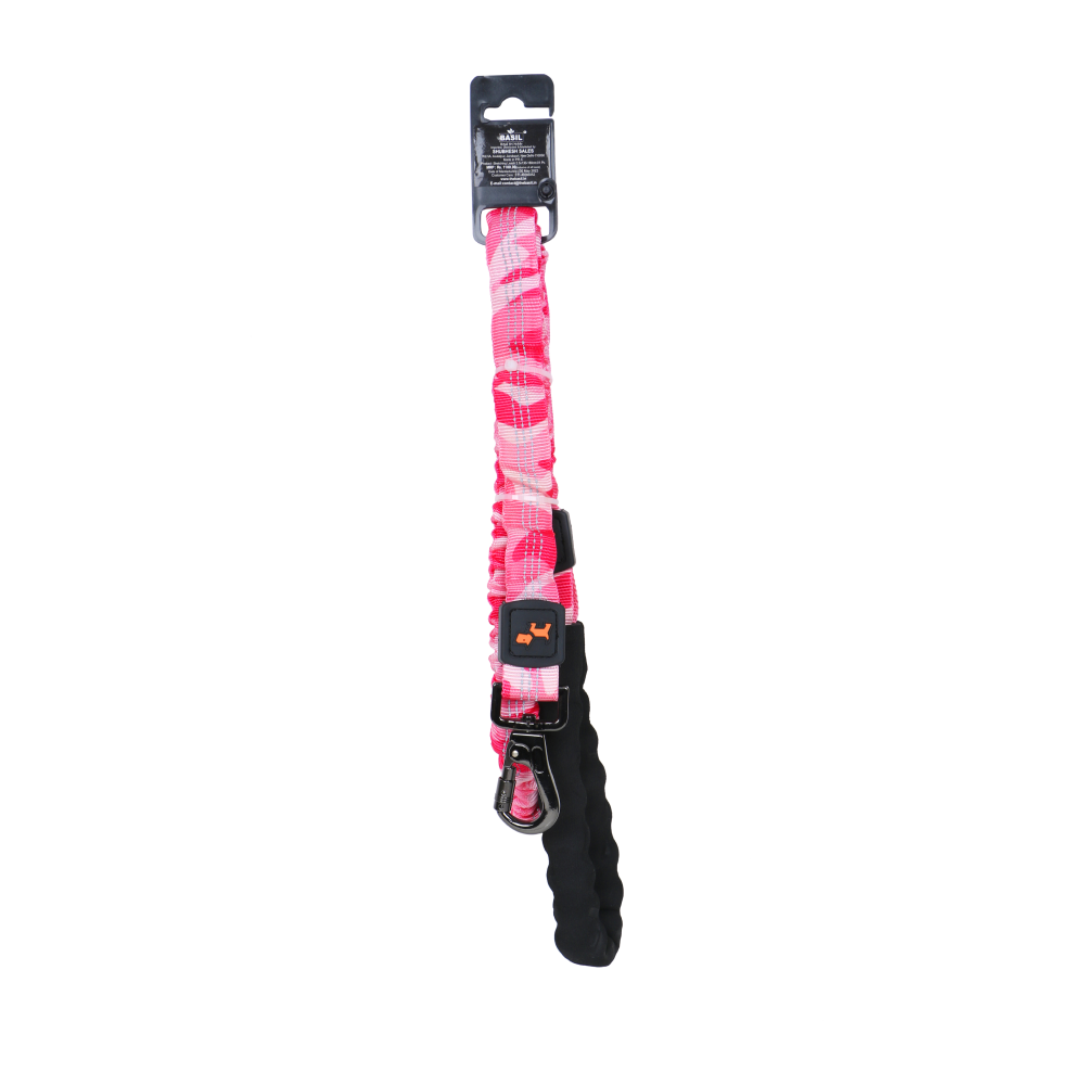 Basil Shock Absorbing Stretch Leash for Dogs (Pink) image 3