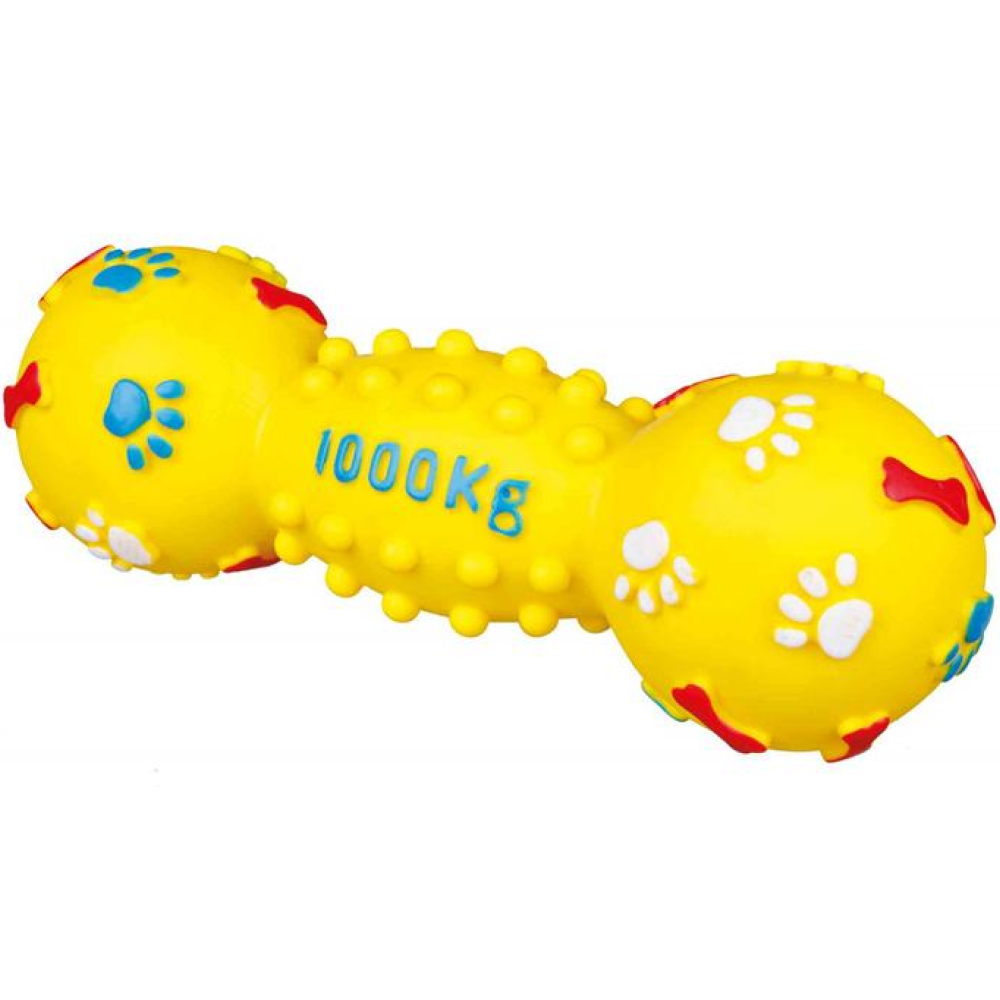 Trixie Playing Rope with Woven in Ball and Dumbbell Vinyl Toy Combo for Dogs image 6