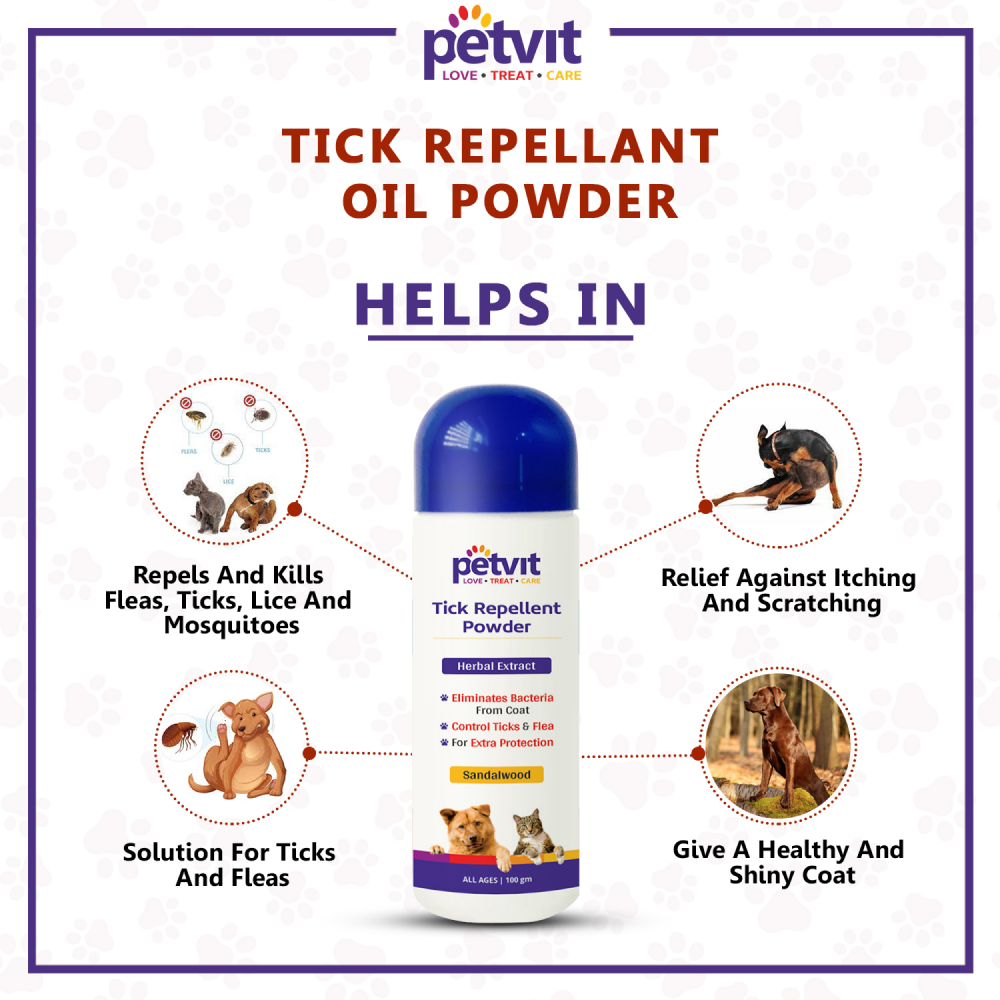 Petvit Tick Repellent Powder for Dogs and Cats image 6