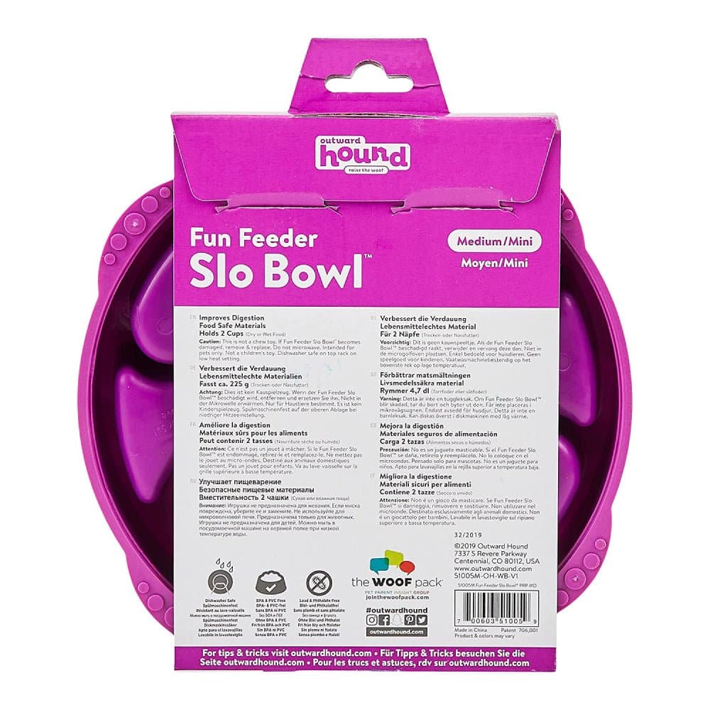 Outward Hound Fun/Slow Feeder for Dogs (Purple) image 3