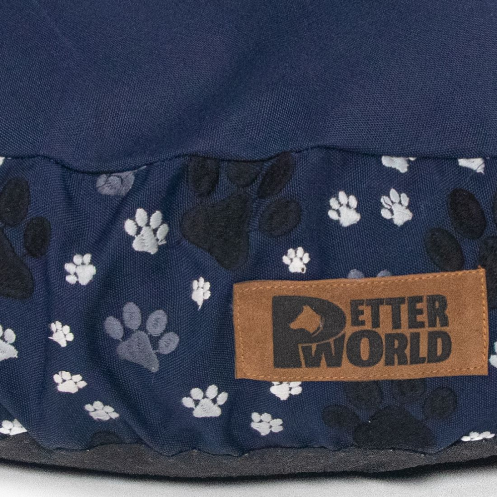Petter World Indoor Artisanal Round Cushioned Bed with Washable Cover for Dogs and Cats (Ensign Blue) image 3