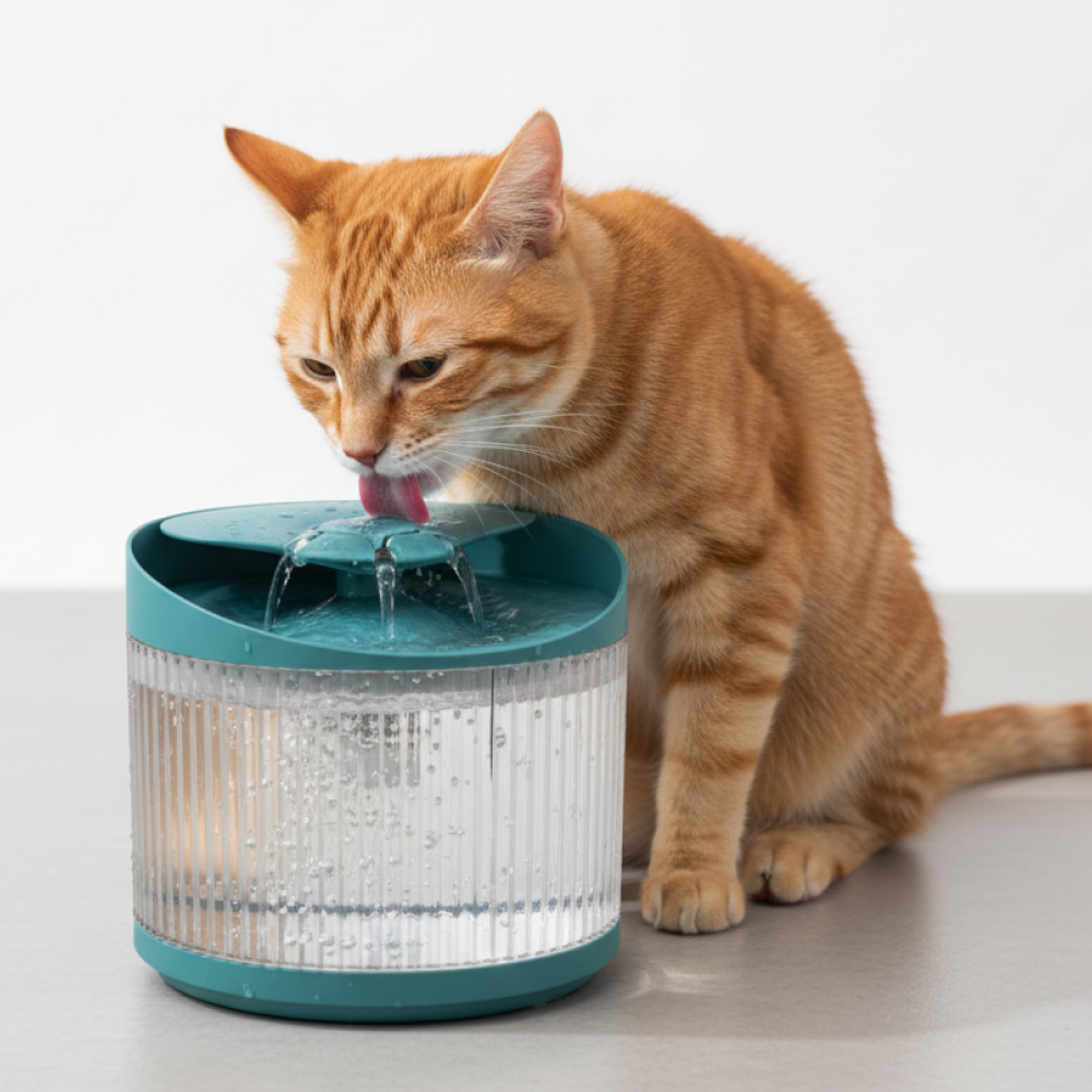 Skatrs Water Fountain for Dogs and Cats (Blue)