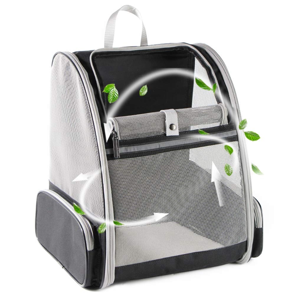 QPets Expandable Backpack for Dogs and Cats (Grey)