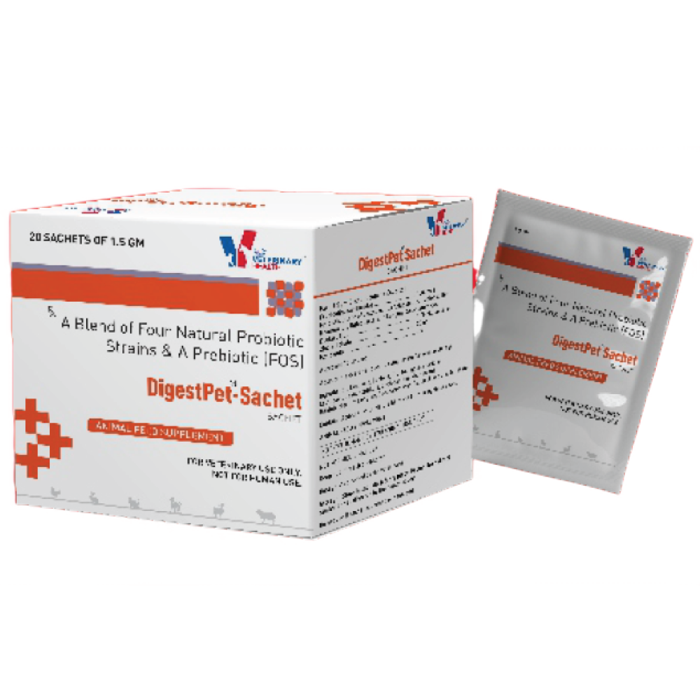 Drools DigestPet Sachet (probiotic & prebiotic) Digestive Health for Dogs and Cats