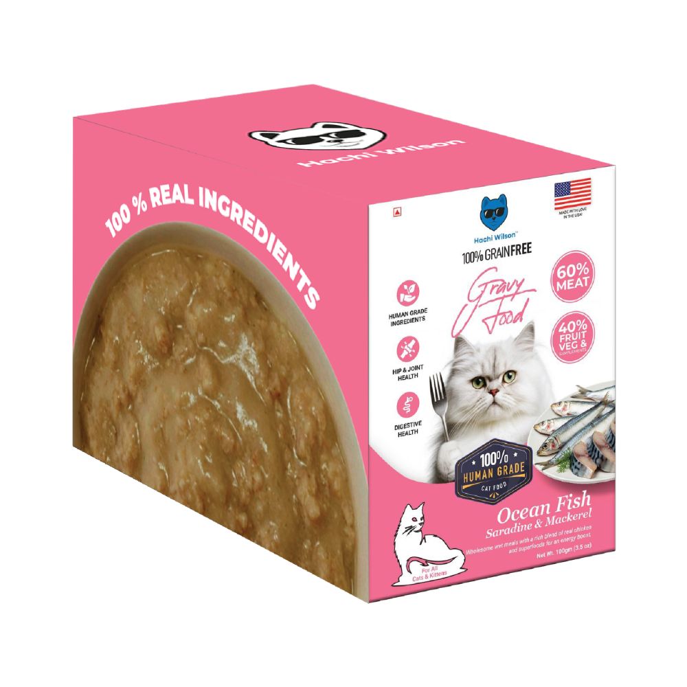 Hachi Wilson Premium Ocean Fish Sardine and Mackerel Gravy Cat Wet Food image 7