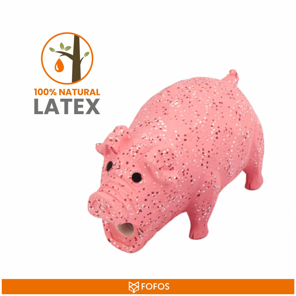 Fofos Pig Shaped Latex Toy for Dogs image 1
