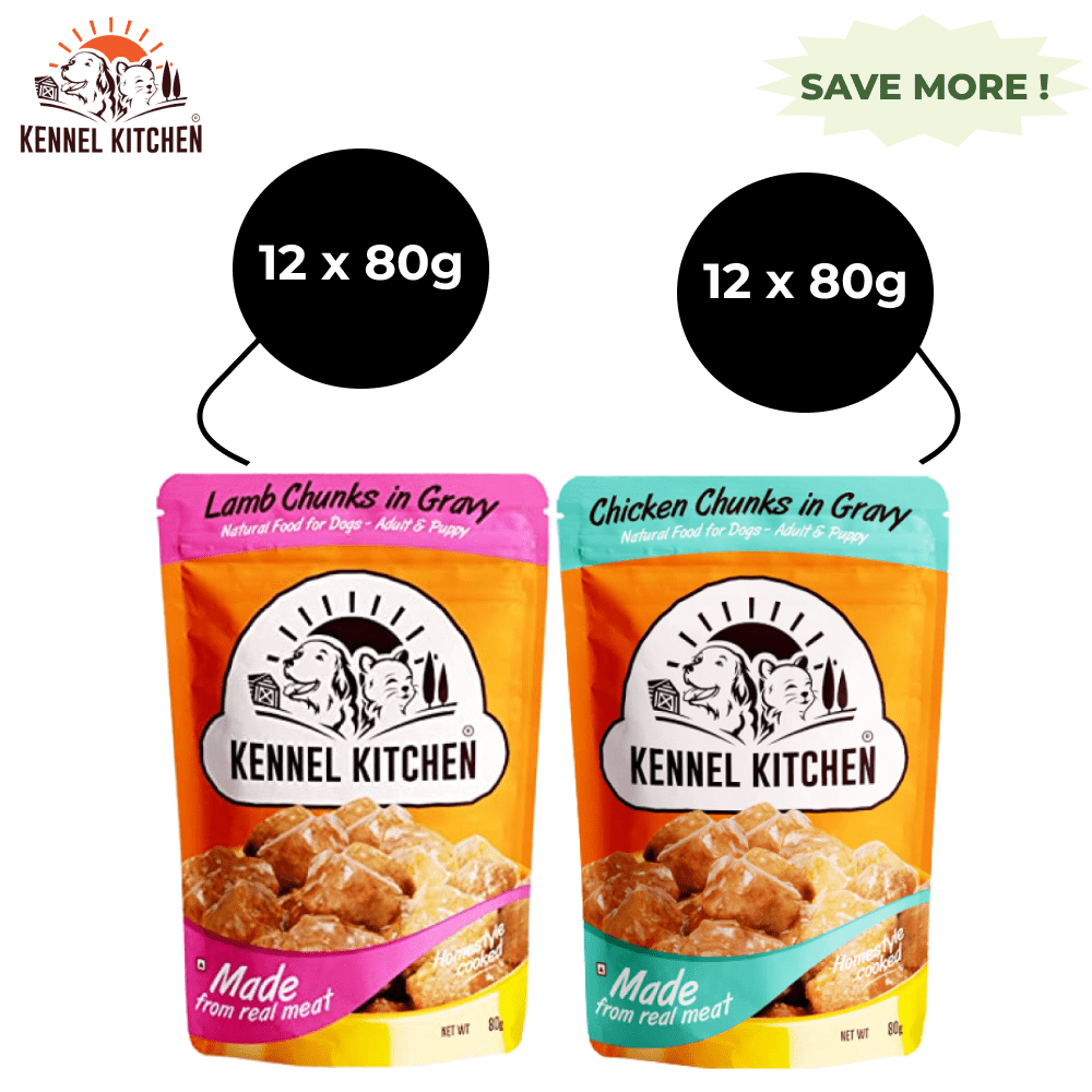 Kennel Kitchen Lamb Chunks in Gravy and Chicken Chunks in Gravy Adult and Puppy Dog Wet Food (All Life Stage) Combo image 5