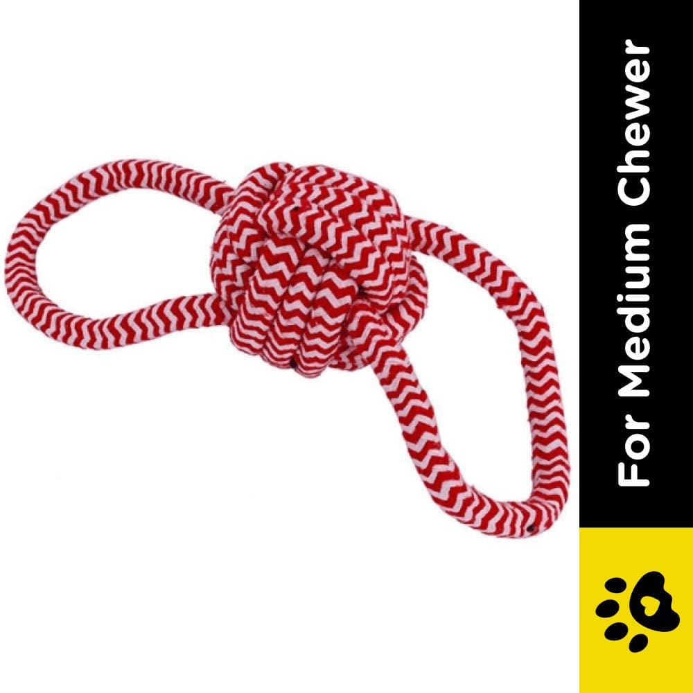 Emily Pets Tug Knotted Cotton Chew Rope Toy Ball for Dogs (Orange) image 2