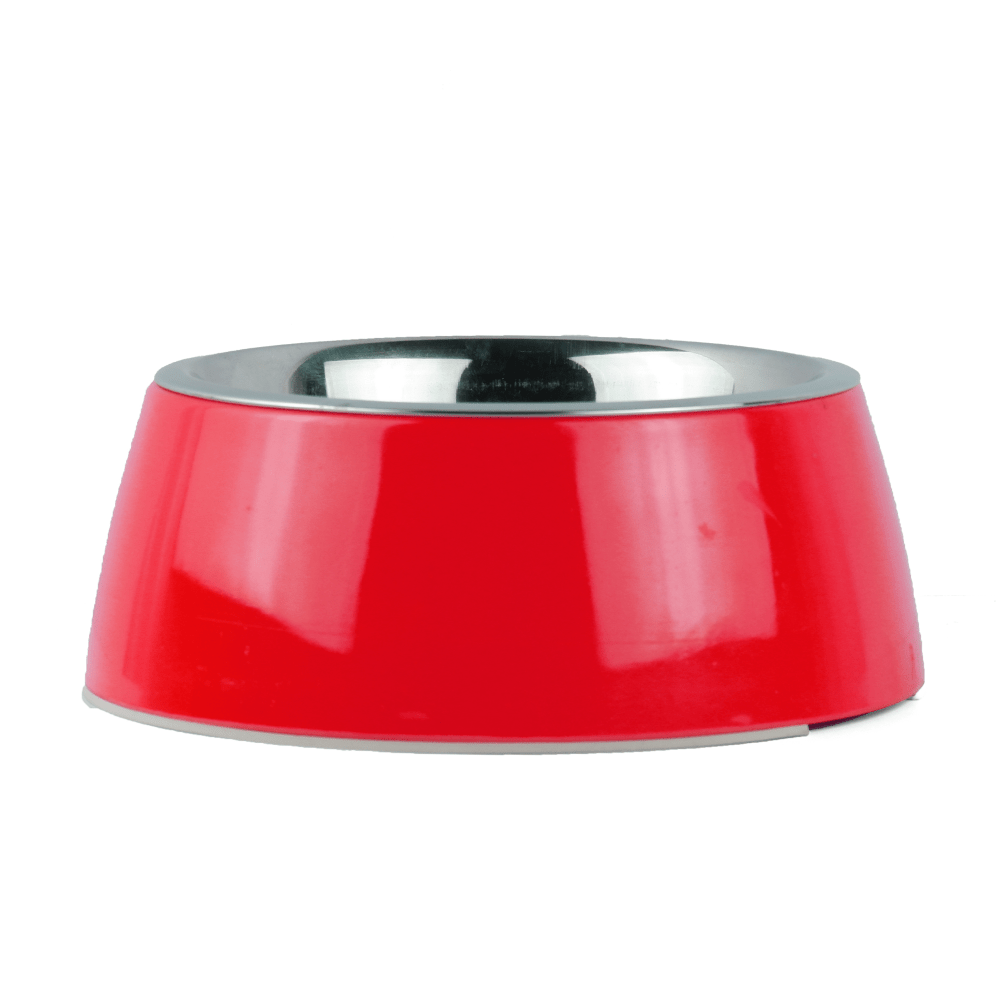 Basil Solid Color Melamine Bowl for Dogs and Cats (Red) image 5