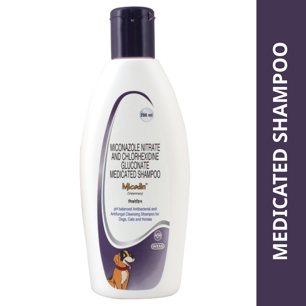 Intas Micodin Antifungal & Antibacterial Shampoo for Dogs and Cats