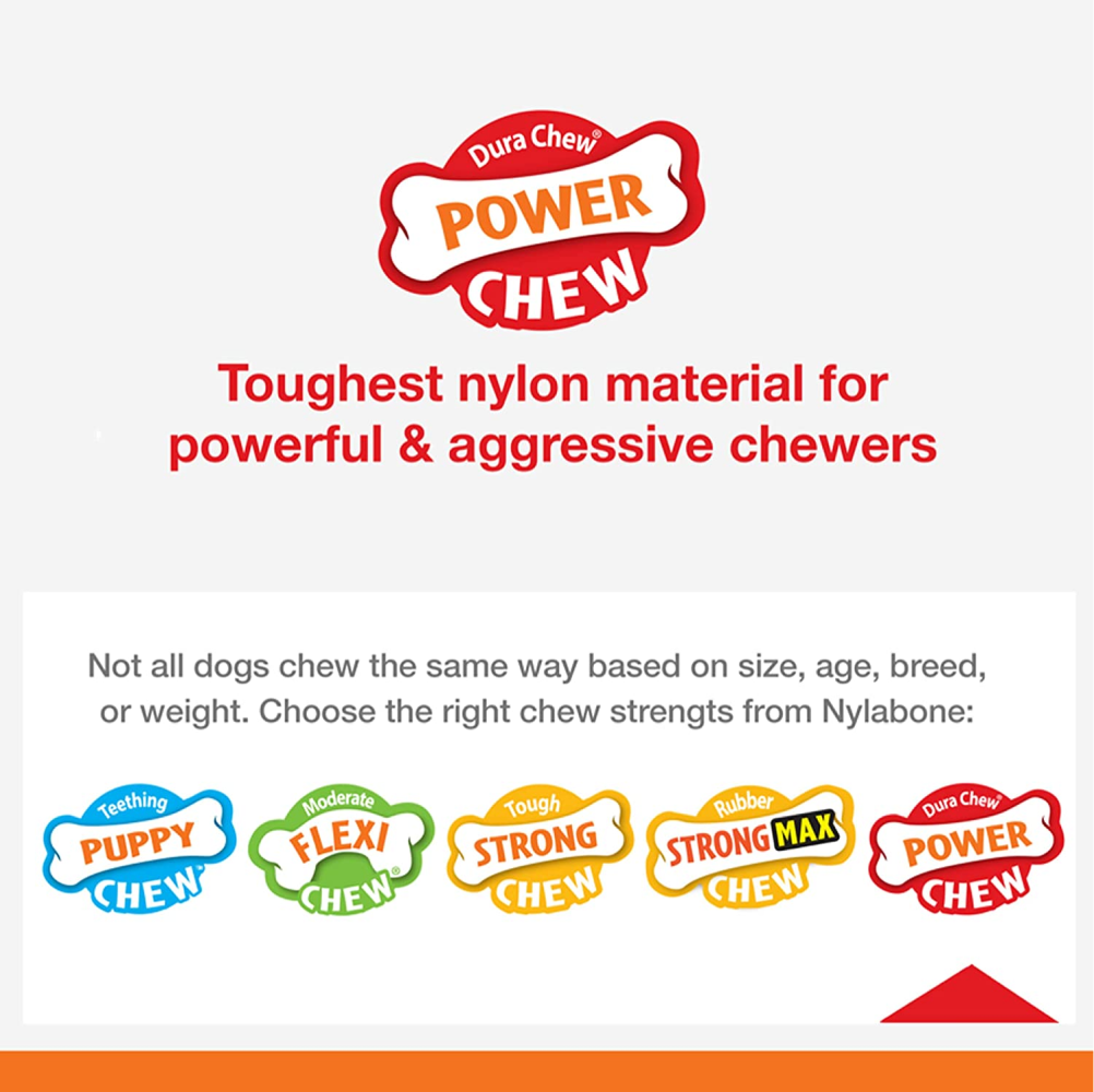 Nylabone Power Chew Flavor Frenzy Textured Bone Toy for Dogs (Yellow, Brown) image 7
