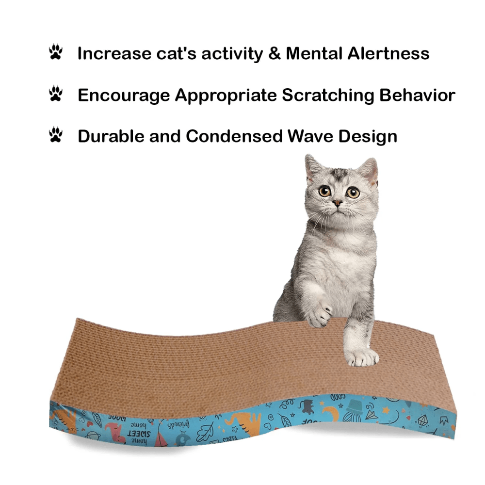 Goofy Tails Scratcher for Cats (Yellow) image 4
