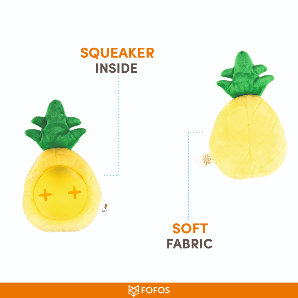 Barkbutler x Fofos Pineapple Treat Toy for Dogs (Yellow) image 6