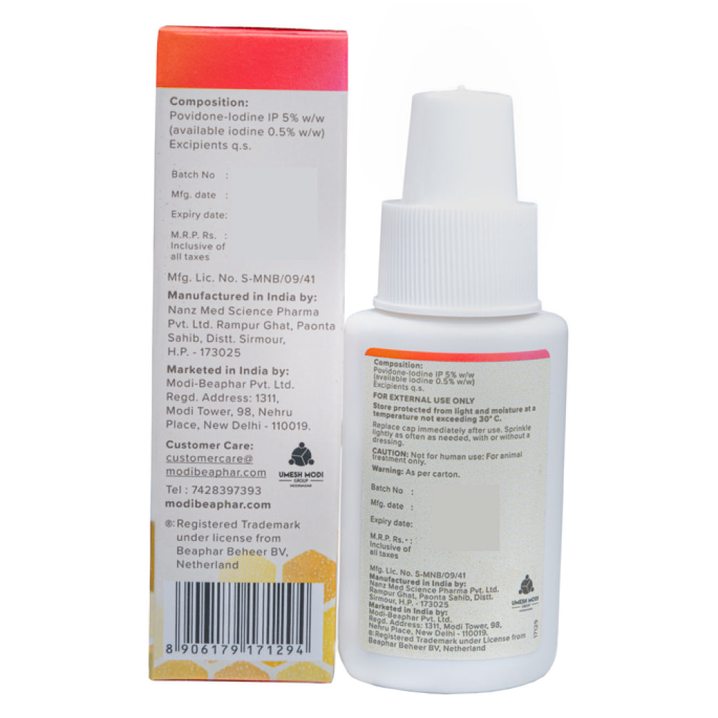 Beaphar Povidone Iodine Wound Healing & Antiseptic Powder for Dogs & Cats image 4