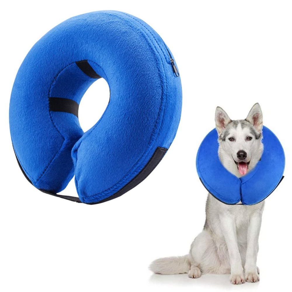 QPets Inflatable E Collar for Dogs and Cats (Blue) image 4