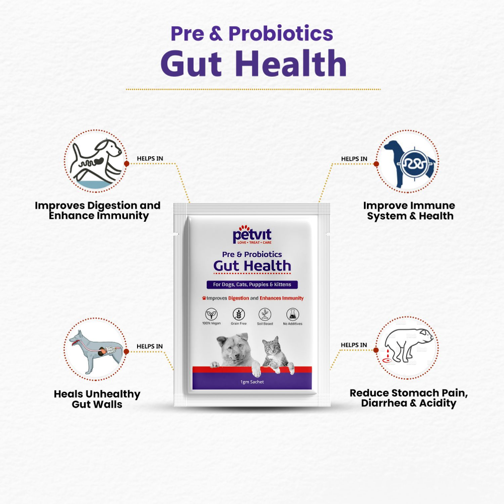 Petvit Pre & Probiotics Gut Health Powder for Dogs and Cats image 6