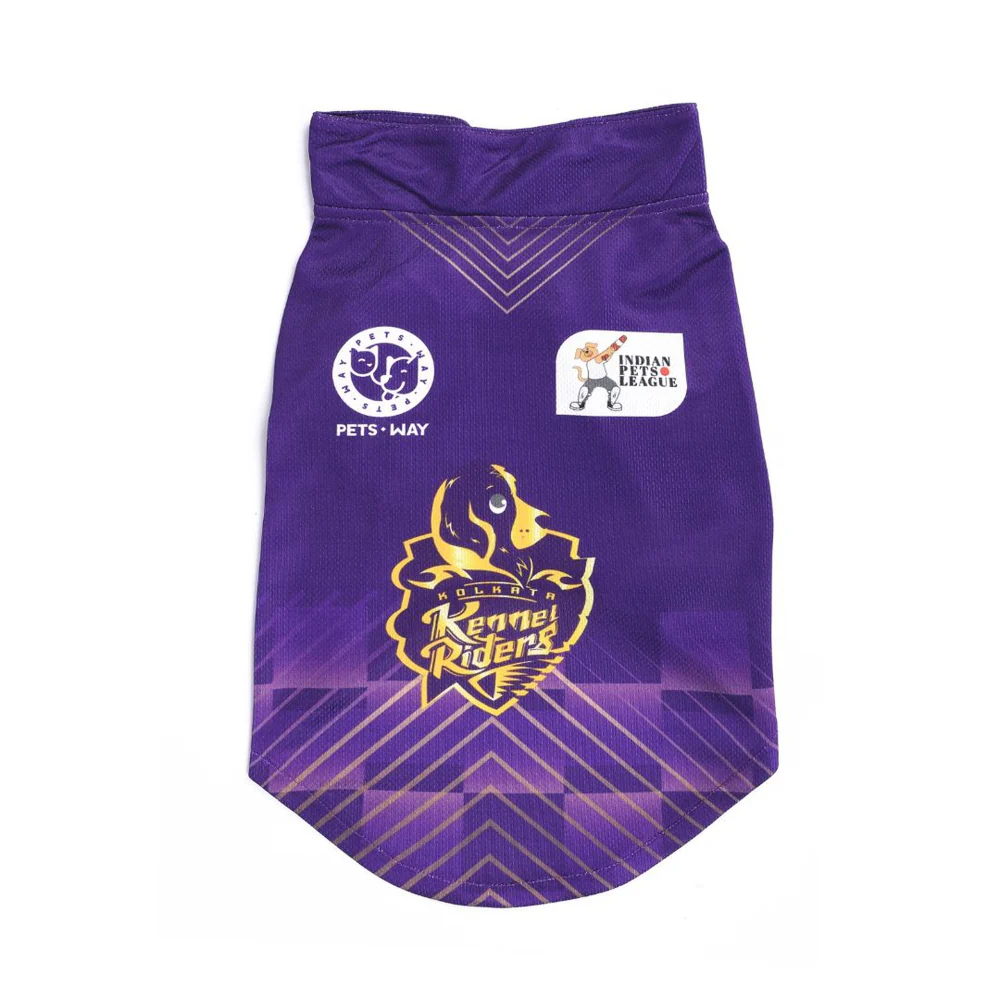 Pets Way Kolkata Kennel Riders IPL Jersey for Dogs and Cats (Purple)| Indian Pet League