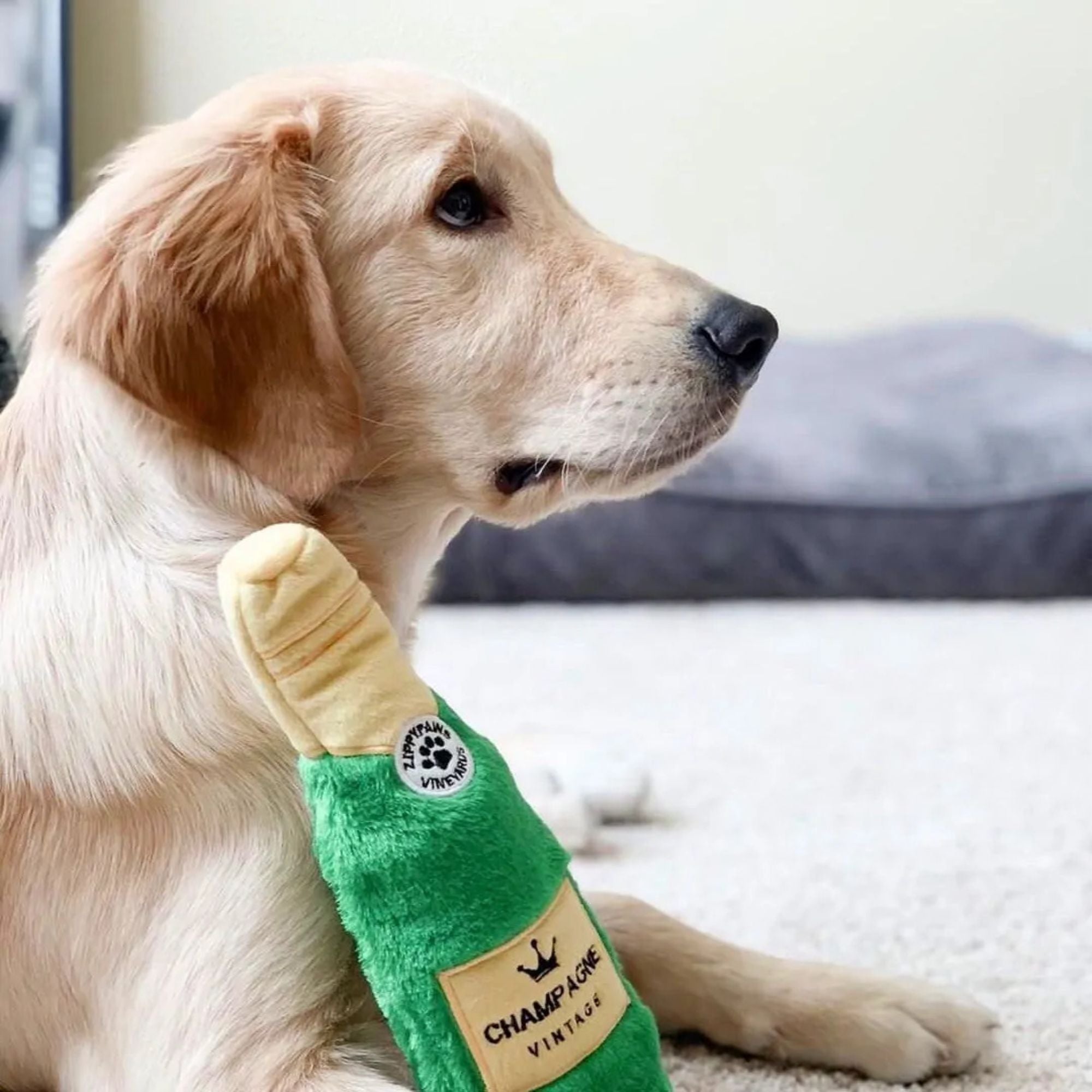 Zippy Paws Happy Hour Champagne Crusherz Plush Toy for Dogs image 7