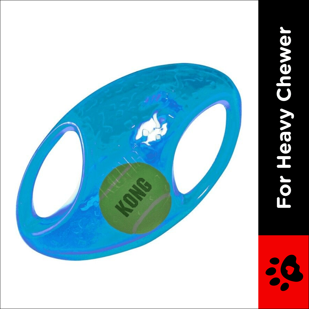 Kong Jumbler Football Toy for Dogs (Sea Blue) image 2