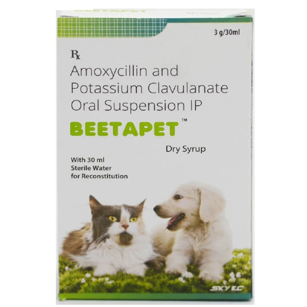 Skyec Beetapet Dry Syrup (Amoxycillin & Potassium Clavulanate) for Dogs and Cats