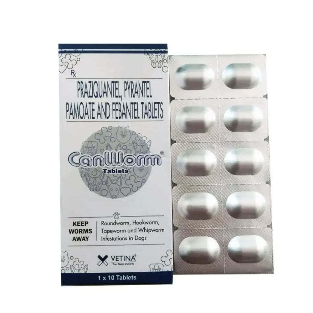 Vetina Canworm Tablet Dewormer for Dogs