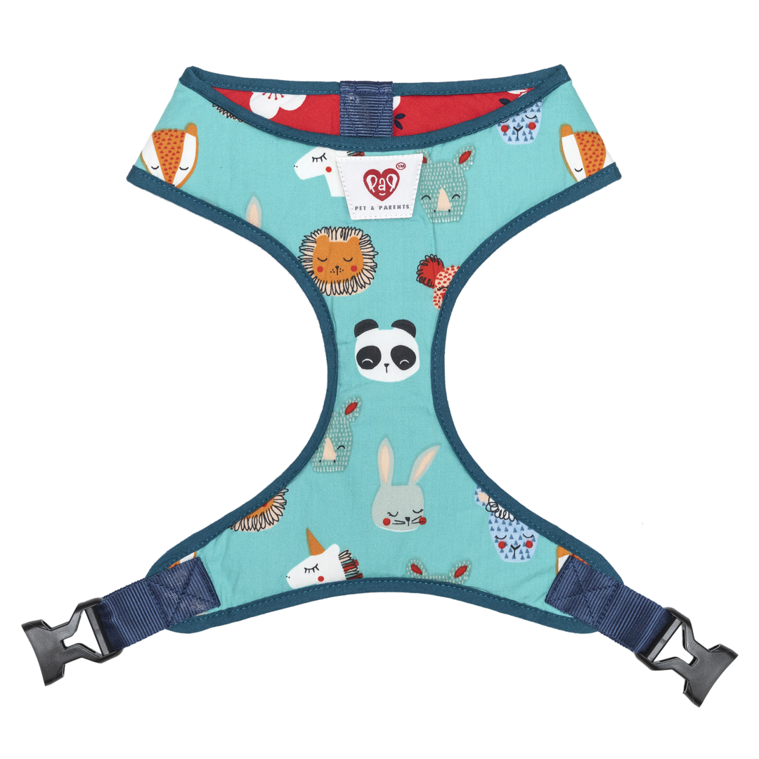 Pet And Parents Floral Cartoon Reversible Harness for Dogs image 2