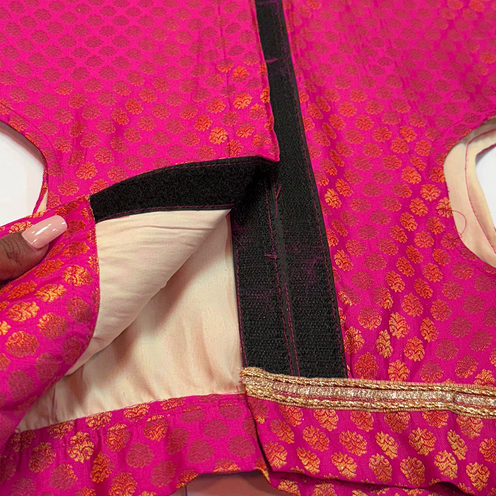 Pawsindia Traditional Royal Brocade Kurta for Cats (Pink) image 4