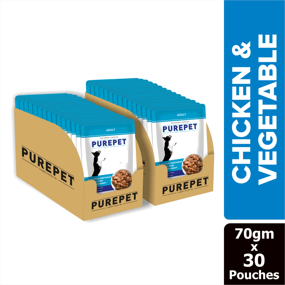Purepet Chicken & Vegetable Chunks in Gravy Adult Dog Wet Food image 9